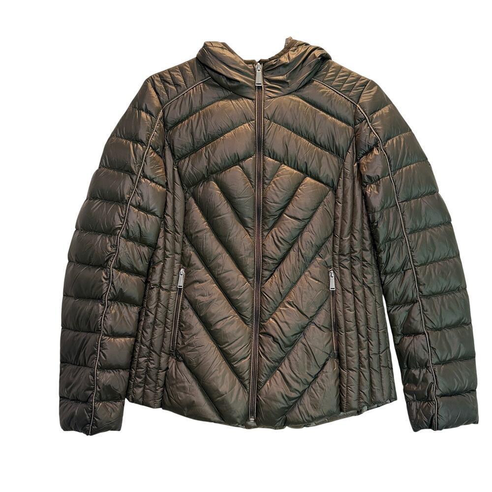 BCBGeneration Puffer Jacket Womens XS Black Ultra Lightweight Packable Down